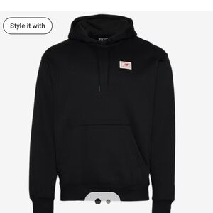 New Balance Essential woven label Black Hoodie